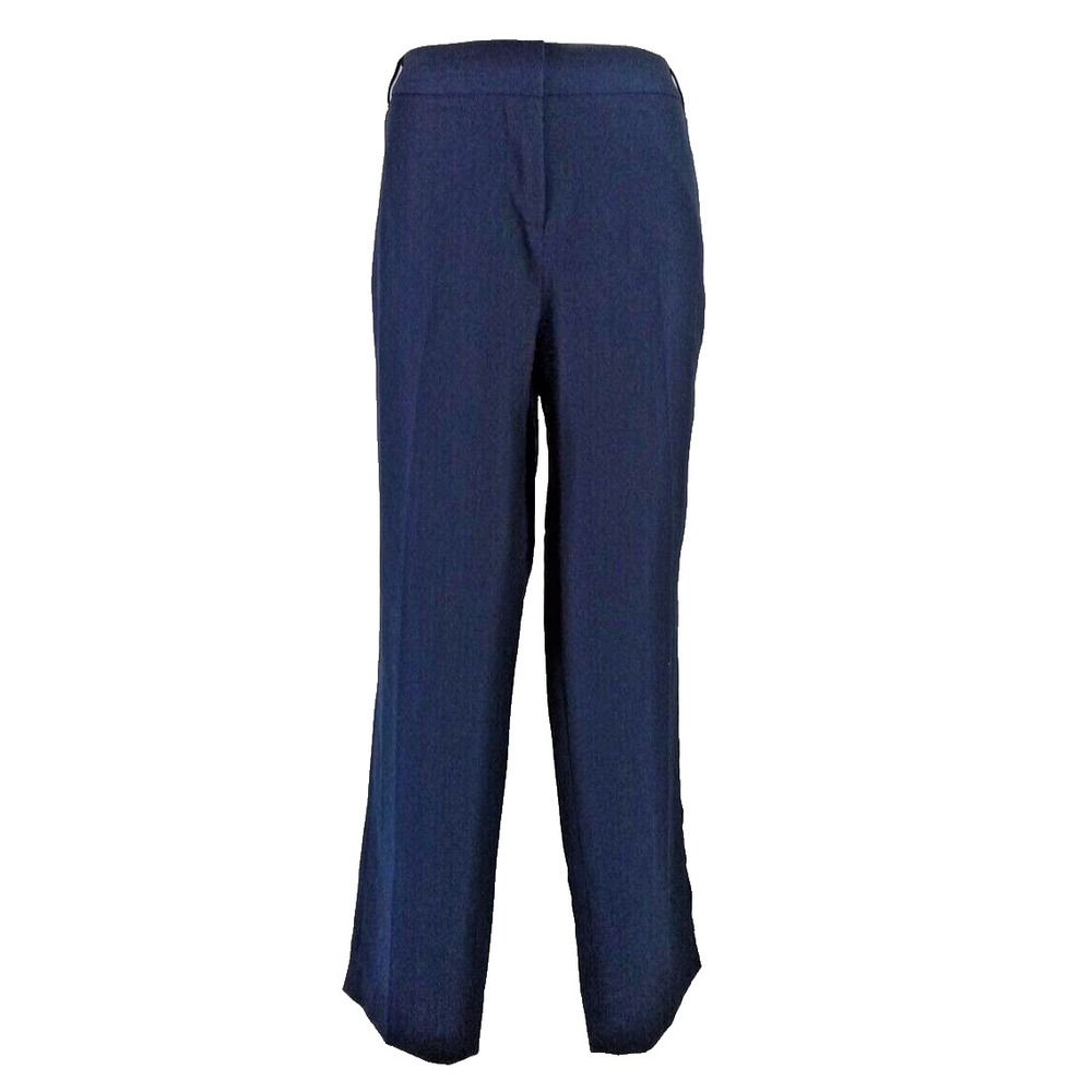 NWT A+C Pants 16 Navy Blue Contemporary Fit Narrow Leg Lo Rise Slim Hip Career